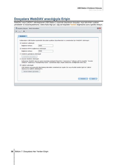 USB Station 2 Kullanım Kılavuzu DSM 3.2 Esas ... - Synology Inc.