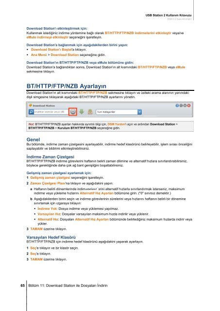 USB Station 2 Kullanım Kılavuzu DSM 3.2 Esas ... - Synology Inc.