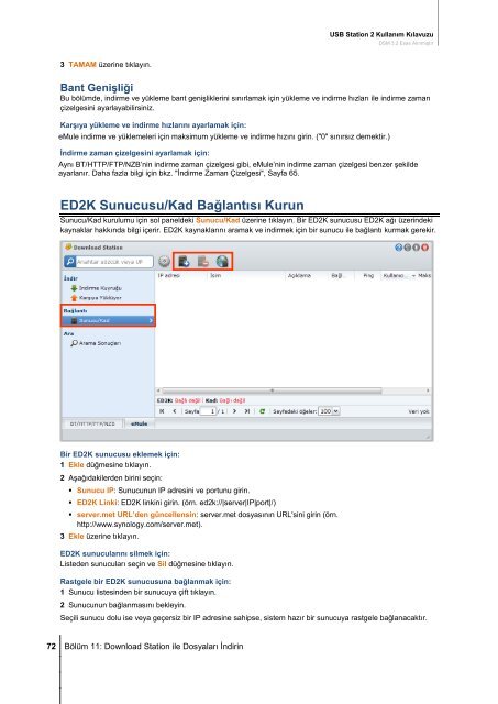 USB Station 2 Kullanım Kılavuzu DSM 3.2 Esas ... - Synology Inc.