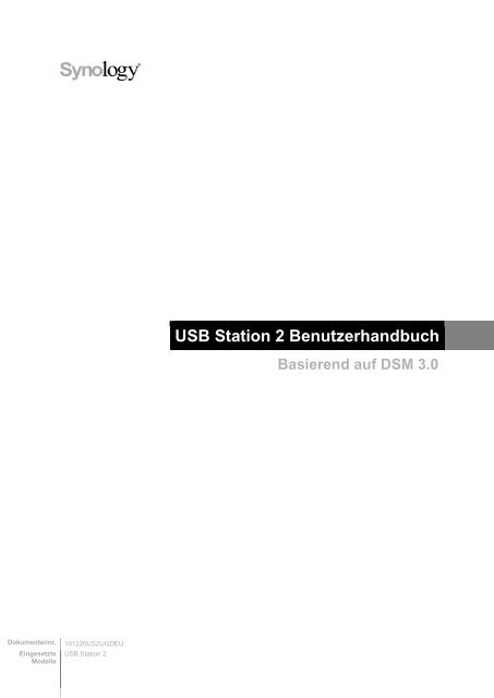 USB Station 2 Benutzerhandbuch - Synology Inc.