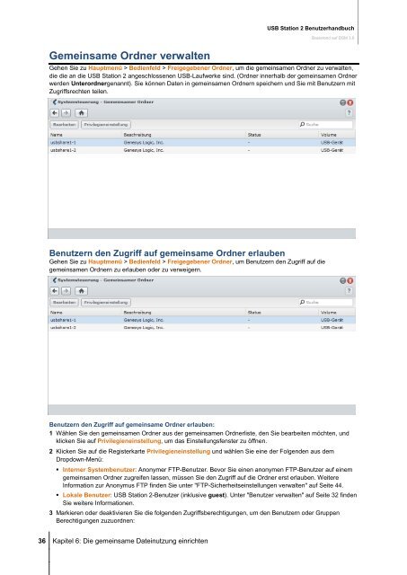 USB Station 2 Benutzerhandbuch - Synology Inc.