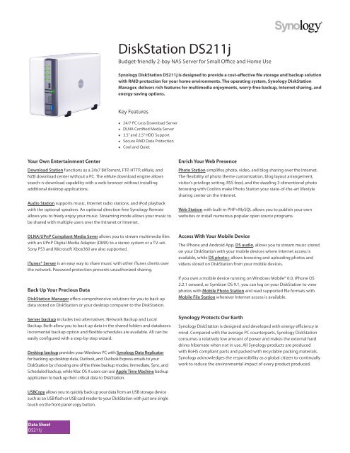 DiskStation DS211j - Synology Inc.