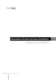 Uživatelská příručka Synology DiskStation Vychází ze systému DSM ...