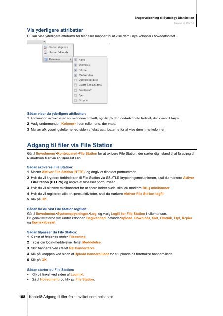 Brugervejledning til Synology DiskStation