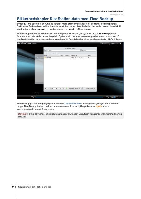 Brugervejledning til Synology DiskStation