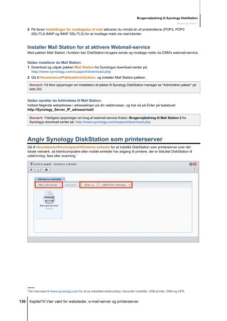 Brugervejledning til Synology DiskStation