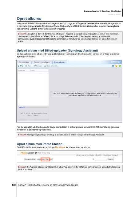 Brugervejledning til Synology DiskStation
