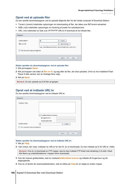 Brugervejledning til Synology DiskStation