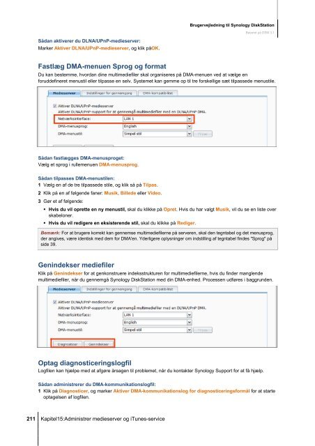 Brugervejledning til Synology DiskStation