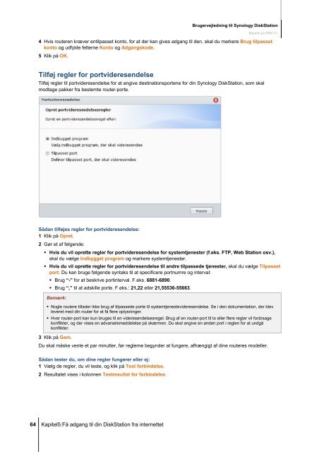 Brugervejledning til Synology DiskStation