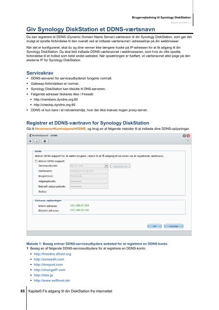 Brugervejledning til Synology DiskStation