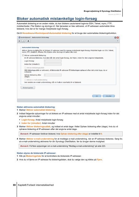 Brugervejledning til Synology DiskStation