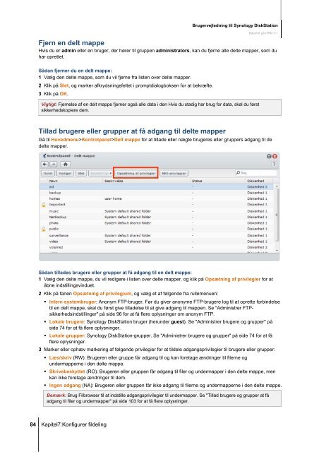 Brugervejledning til Synology DiskStation