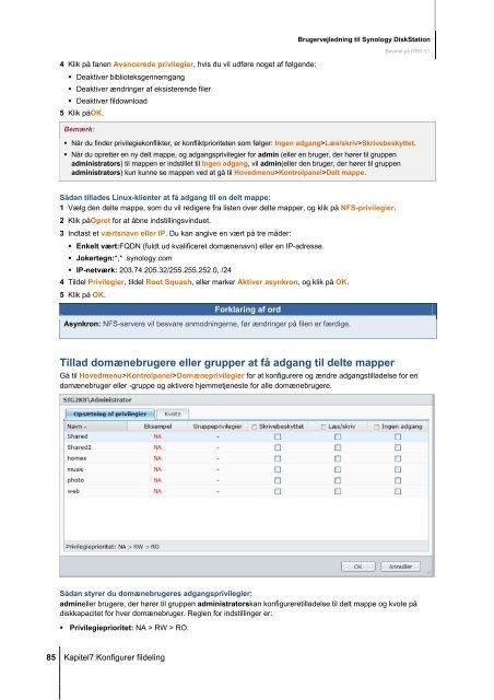 Brugervejledning til Synology DiskStation