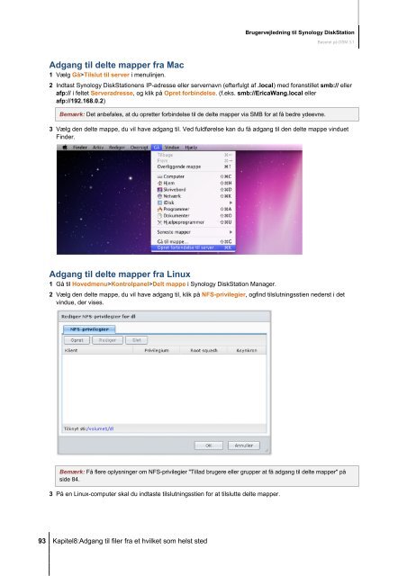 Brugervejledning til Synology DiskStation