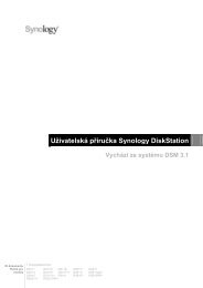 Uživatelská příručka Synology DiskStation