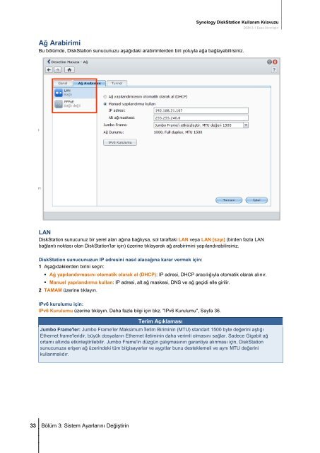 Synology DiskStation Kullanım Kılavuzu