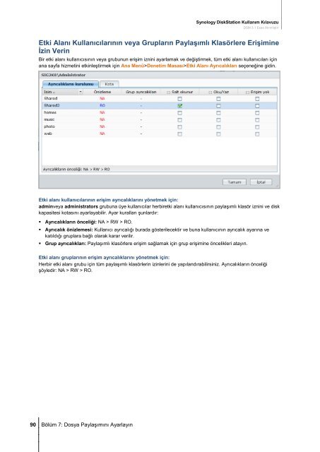 Synology DiskStation Kullanım Kılavuzu