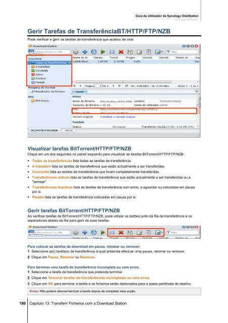 Guia do Utilizador da Synology DiskStation