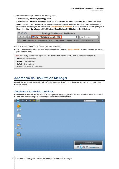 Guia do Utilizador da Synology DiskStation