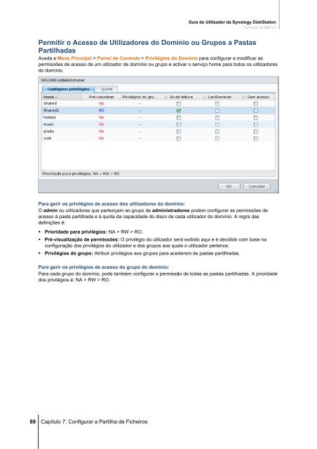 Guia do Utilizador da Synology DiskStation