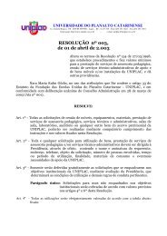 003/2003 - Altera os termos da Resolução nº154-98 que ... - Uniplac