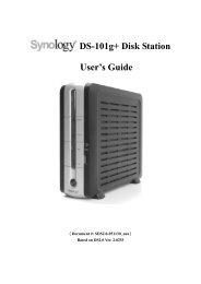 User's Guide DS-101g+ Disk Station - Synology Inc.