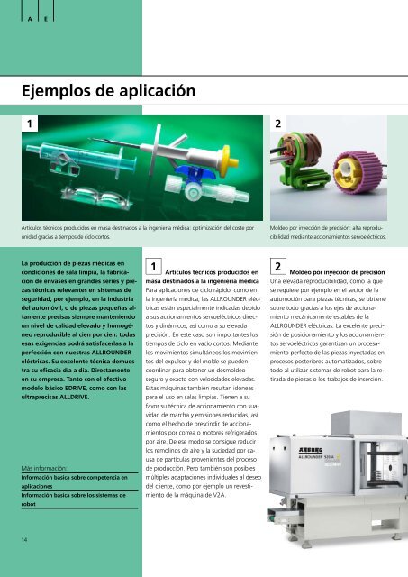 Información sobre el producto - ALLROUNDER eléctricas - Arburg