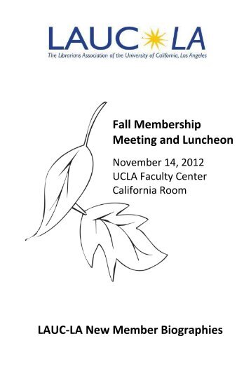 New Members 2012 - UCLA