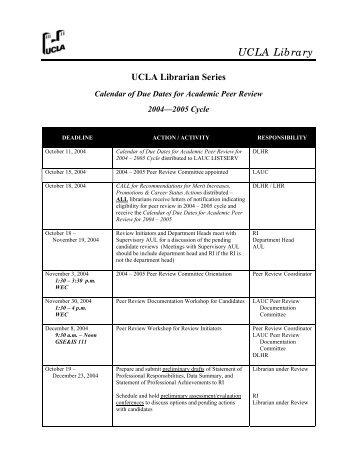 Current Peer Review Calendar (pdf) - UCLA