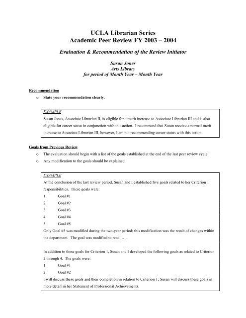 RI evaluation & recommendation template - UCLA