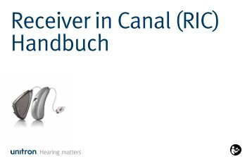 Receiver in Canal (RIC) Handbuch - Unitron