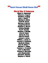 Saint Vincent Shaft Honor Roll World War II Veterans ... - unityhonorroll