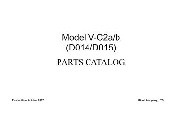 Model V-C2a/b (D014/D015) PARTS CATALOG