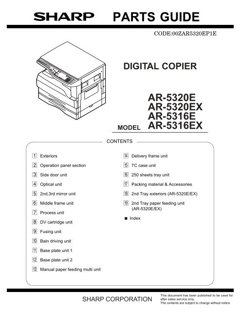 Parts Guide Sample PARTS GUIDE