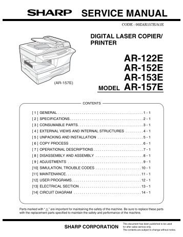 AR-122E/AR-152E/AR-153E/AR-157E Service-Manual GB