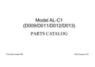 Parts Catalog: Alex-C1, AL-C1 (D009/D011/D012/D013) Aficio MP ...