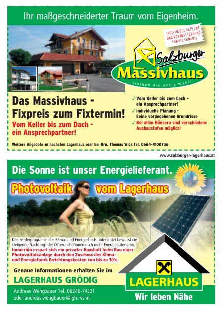 Broschüre "Unsere Betriebe in und um Gneis & Morzg" - Unser Gneis