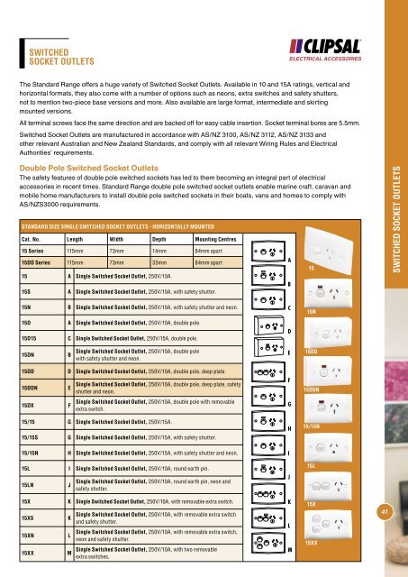 Standard Series Technical Catalogue, No other range is - Clipsal