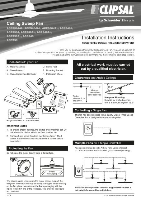 ceiling fan spring clip mounting mechanism diagram