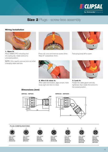 56 Series, IP66 Plugs and Socket Connectors, Tougher ... - Clipsal