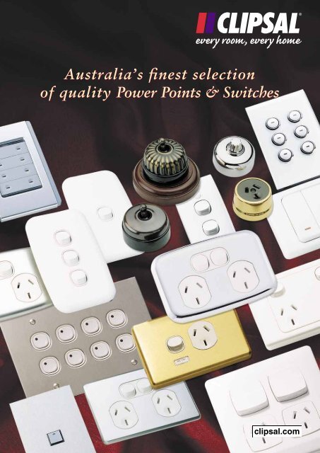 Australia's finest selection of quality Power Points &amp; Switches -  Clipsal