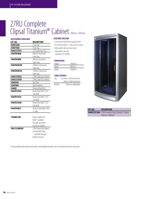 Technical Information - 19” System Enclosures - clipsal.co.nz