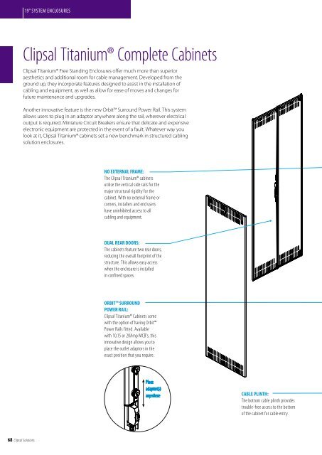 Technical Information - 19” System Enclosures - clipsal.co.nz