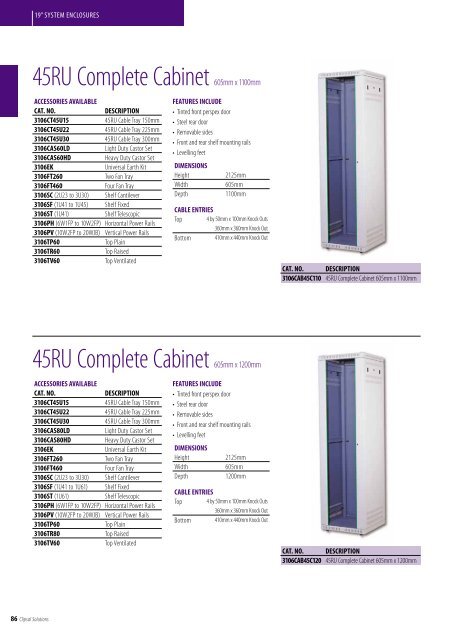 Technical Information - 19” System Enclosures - clipsal.co.nz