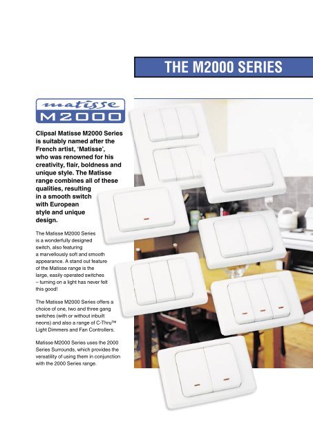 Prestige P2000 & Matisse M2000 Technical Catalogue - Clipsal