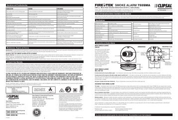 Installation Instructions - F1818/02 - 755SMA Firetek ... - Clipsal