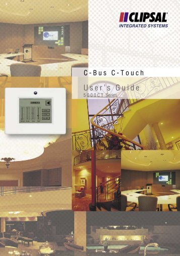 Operating Instructions - 5000CT Series C-Bus2 C-Touch ... - Clipsal