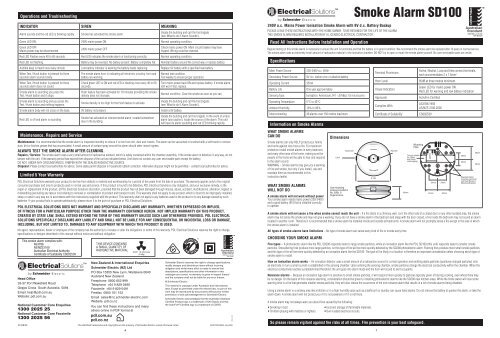 SD100 PDL Smoke Alarm Clipsal SD100 PDL Smoke Alarm Clipsal