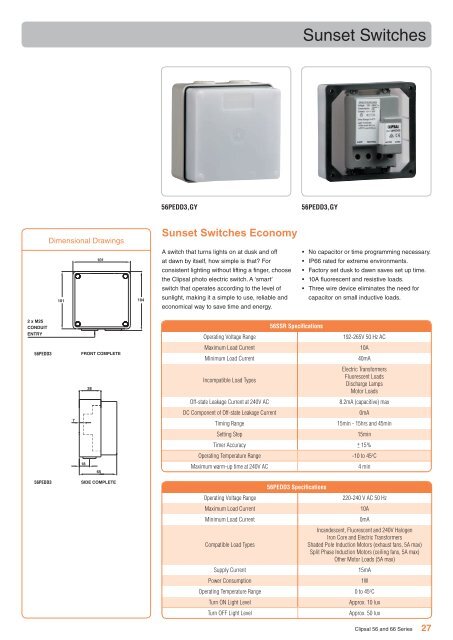 56 & 66 Series Industrial Switchgear. Providing the strength ... - Clipsal